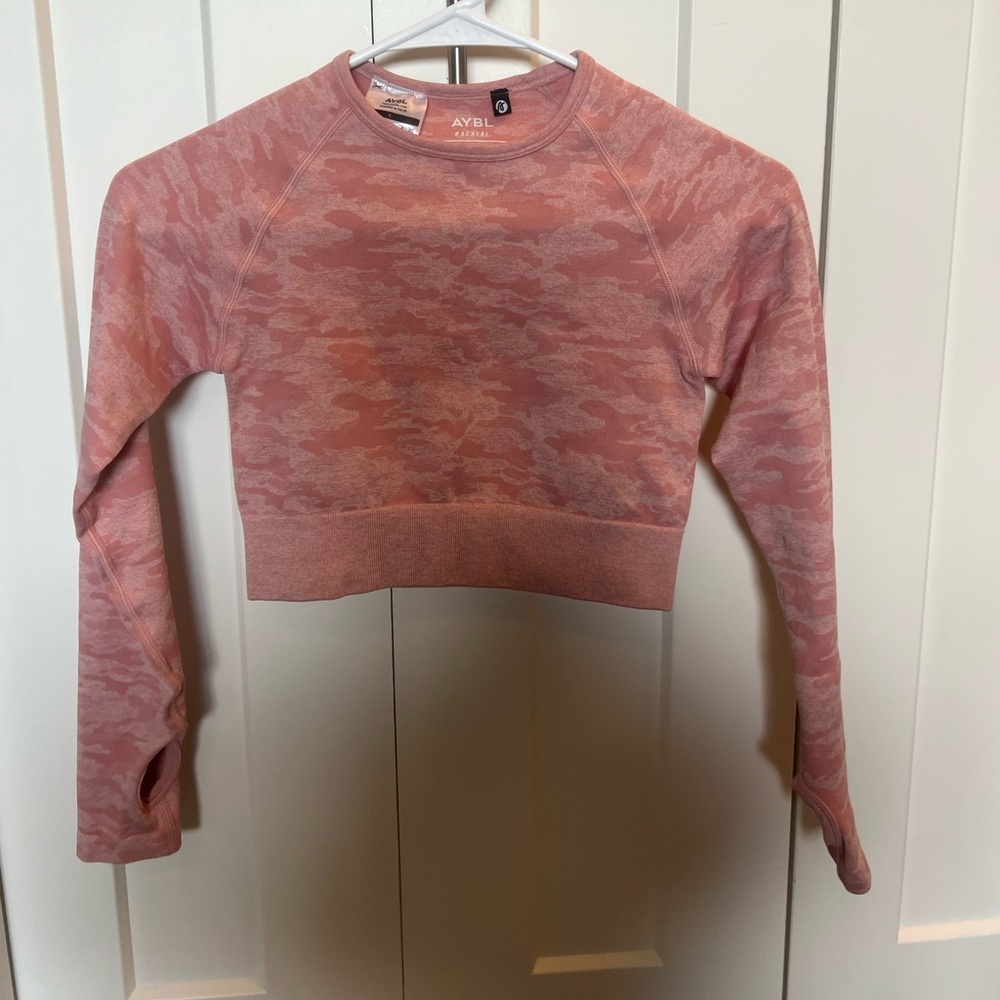 AYBL pink camo work out top